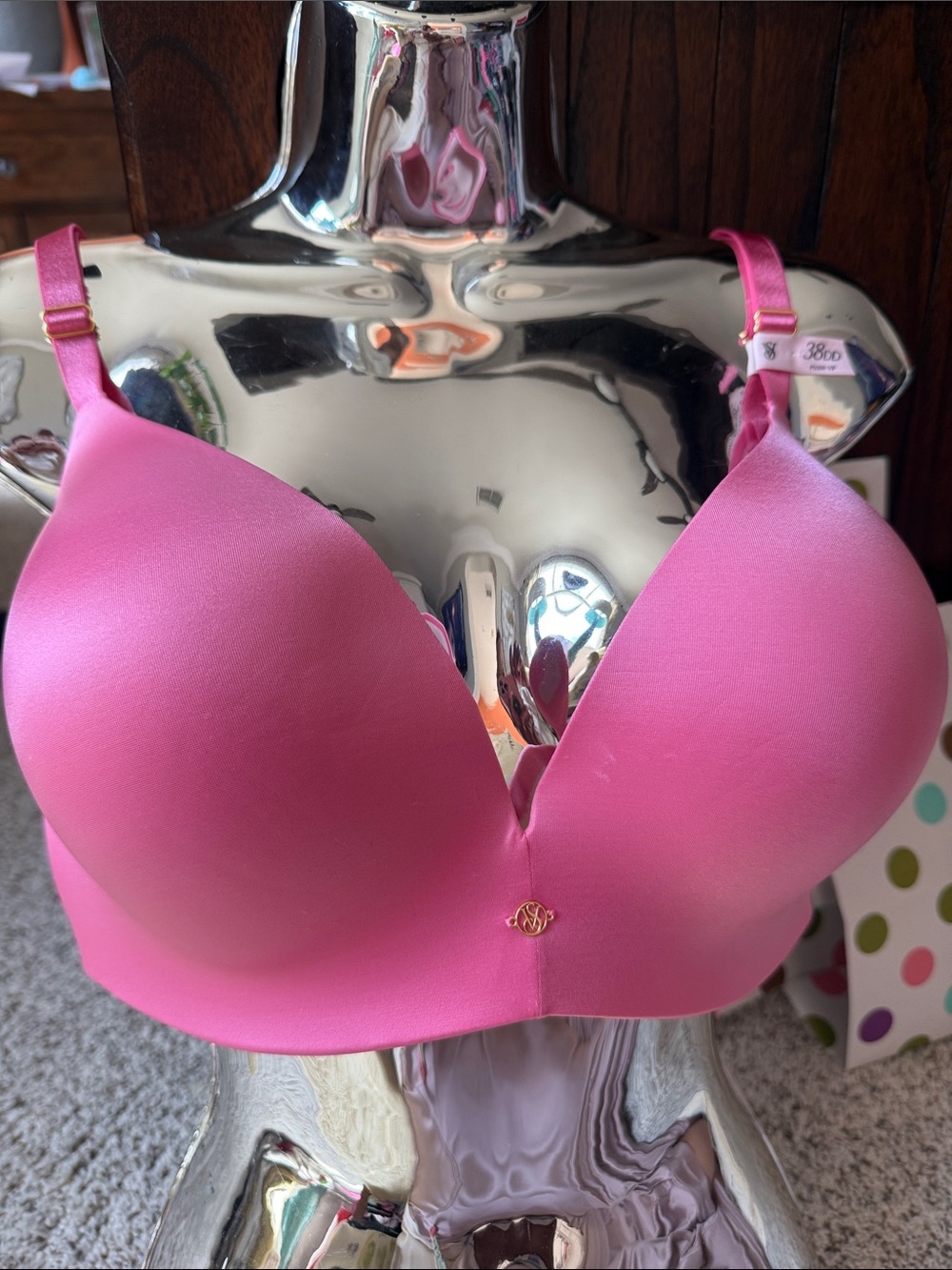 NWT Pink  Wireless push up bra 38DD